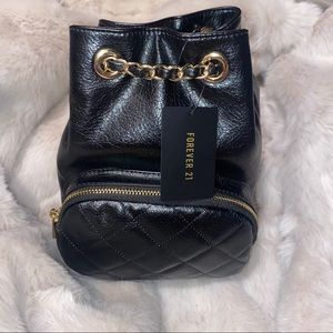 Forever 21 small black backpack